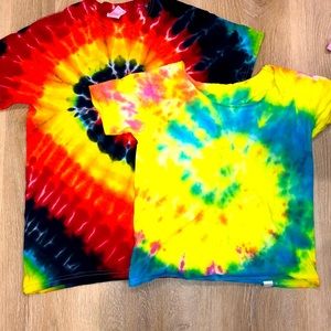 Parent and child tie dye set